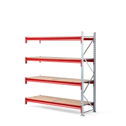 Varastohylly TOUGH Jatko-osa, 2000x1800x600 mm, 4 lastulevyä