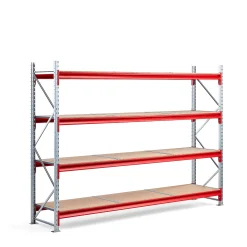 Varastohylly TOUGH Perusosa, 2000x2800x600 mm, 4 lastulevyä