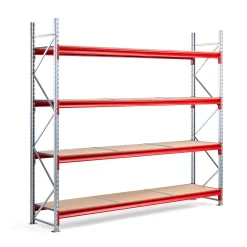 Varastohylly TOUGH Perusosa, 2500x2800x600 mm, 4 lastulevyä