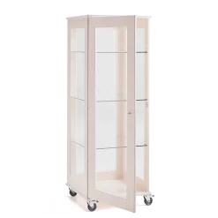 Vitriinikaappi EXPO Kolme hyllyä, 660x600x1600 mm, valkoinen