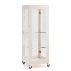Vitriinikaappi EXPO Kolme hyllyä, 660x600x1600 mm, valkoinen