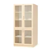 Vitriinikaappi THEO 4 lasiovea, 1000x600x2100 mm, koivu