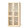 Vitriinikaappi THEO 4 lasiovea, 1000x470x2100 mm, koivu